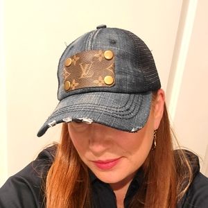 Re-purposed Louis Vuitton Baseball Cap Hat